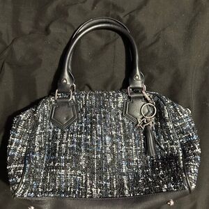 Chic Tweed Handbag with Star Charm